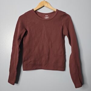 (❌️ Sold) Ardene Long Sleeve Ribbed Top - Maroon